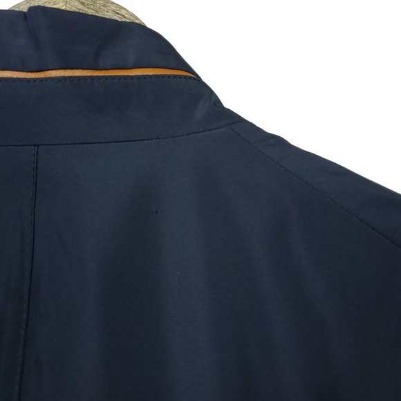 Robert Graham Navy Blue Pockets Rain Jacket Coat - Picture 5 of 8